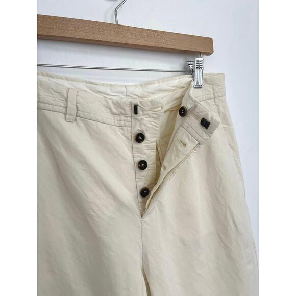 MARNI Cream Tapered Lightweight Cuffed Artsy Designer Ankle Pants - Size 42/US6 - Picture 7 of 11